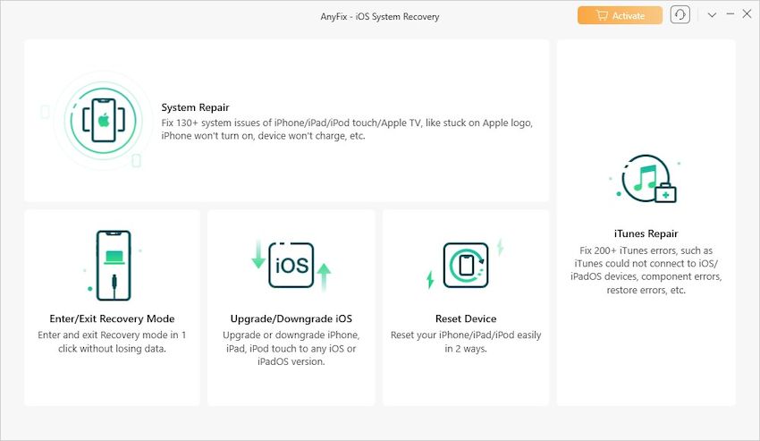 AnyFix - iOS System Recovery + кряк